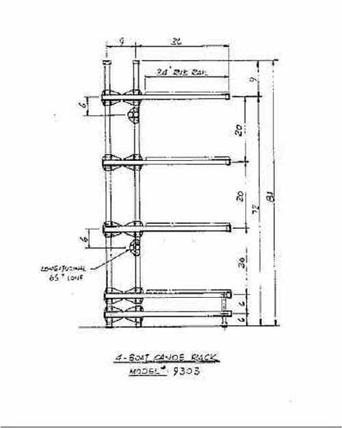 Seitech rack 4 canoes