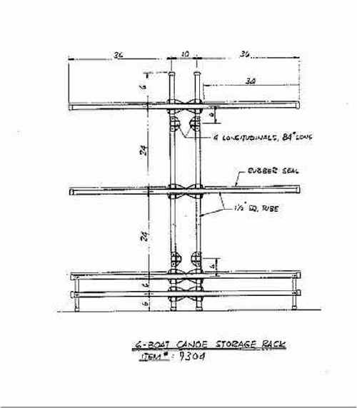 Seitech rack 6 canoes