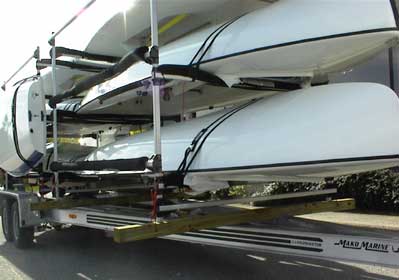 Seitech Trailer Conversion Racks for Small Sailboats, and other Boats