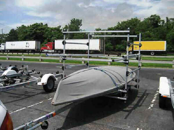 Seitech Trailer Conversion Rack Installed to carry two Boats 