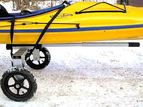 Folding Kayak Cart on boat