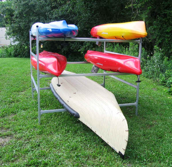 Trailex Box Rack with Canoes and Kayaks