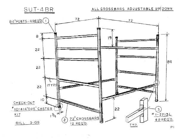 Trailex Box Rack Outline SUT-4BR