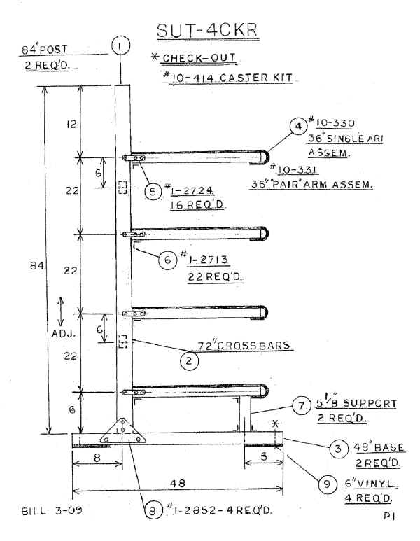 railex Rack Outline SUT-4CKR for Four Canoes ofr Kayaks