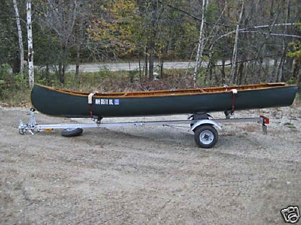 Trailex SUT-200-S Trailer Shown With Wood Canvas Canoe