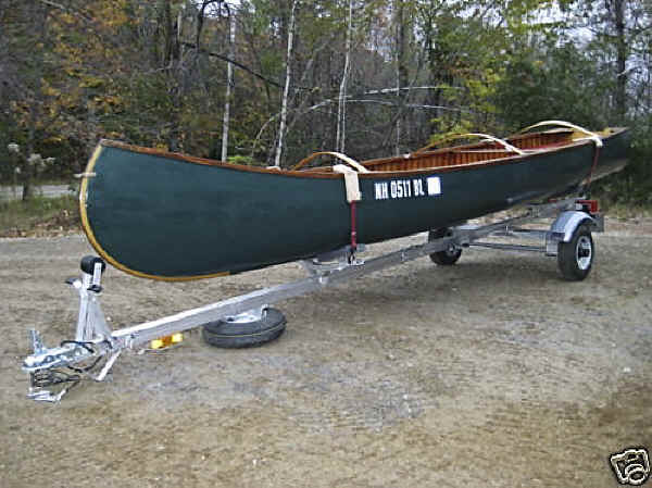 Trailex SUT-200-S Trailer Shown With Wood Canvas Canoe