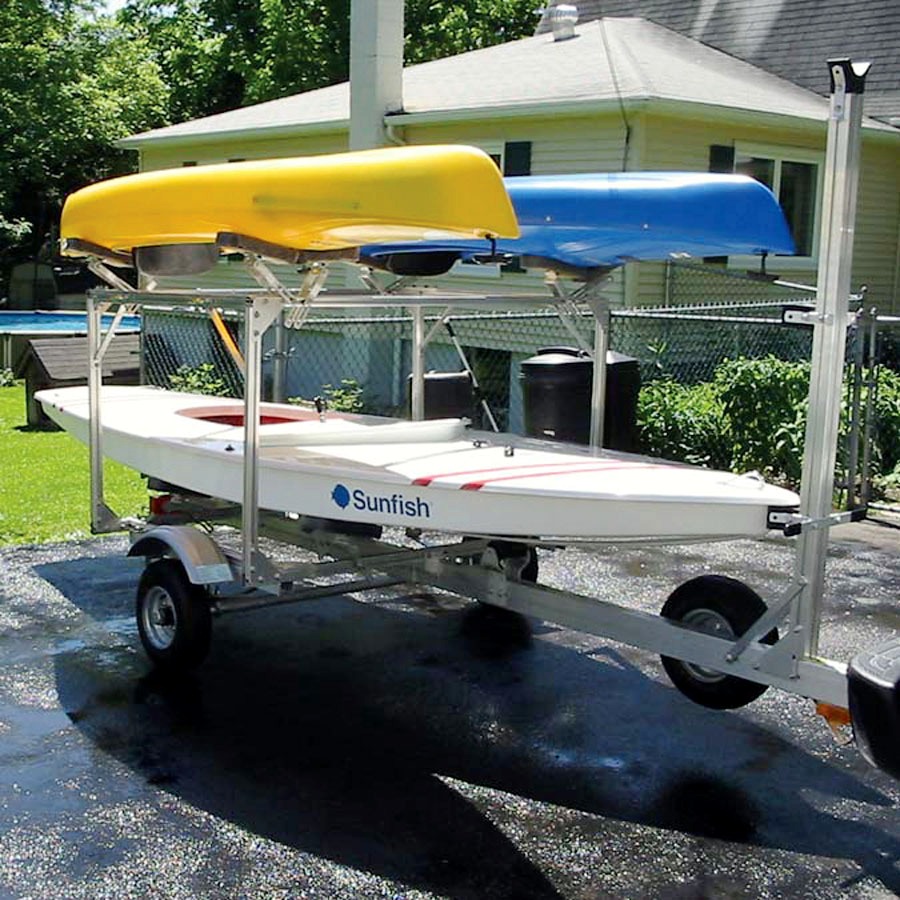 SUT-500-2BC Trailer with Sailboat and Canoes