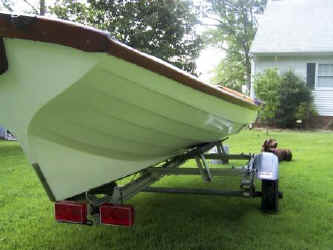 Melonseed Rowing Skiff on Trailex SUT-500-S Trailer